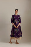 EGGPLANT SILK CHANDERI TUNIC (1 PC)