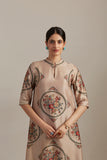 BEIGE SILK CHANDERI TUNIC (1 PC)