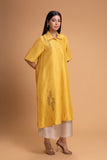 YELLOW DUPION EMB. KURTA SET (2 PCS)