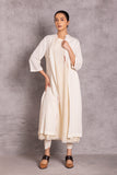 IVORY CHEESE COTON AND CHANDERI EMBROIDERED TUNIC (SAM/LW-02A)