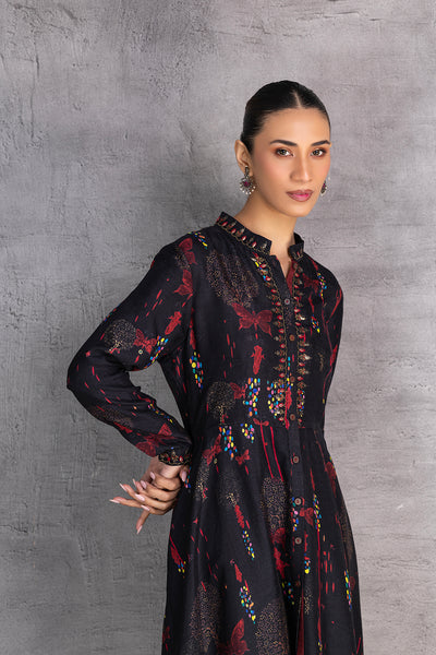 BLACK & MAROON DUPION JACKET (1 PC)