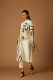 IVORY CHANDERI PRINTED TUNIC (BCC-01)