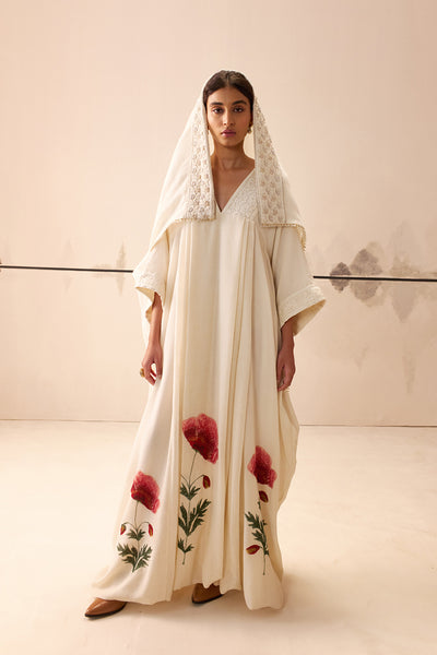 Printed Ivory Phiran + Attached Hood (E-01/TL-24)