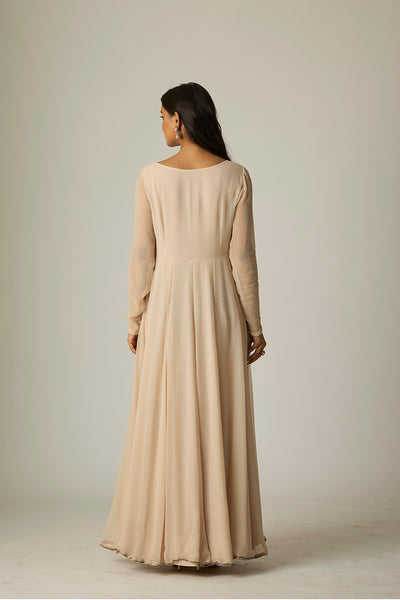 TOOSH CHIFFON & TULLE EMBROIDERED ANARKALI SET (2 PCS)