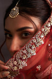 RED BANDHANI EMBROIDERED LEHENGA & DUPATTA  ( 2 PCS)