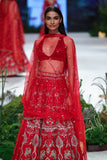 Red Mushroo & Dupion Embroidered Lehenga Set (Tl-07/bls, Sl-03, Sl-03/dup)