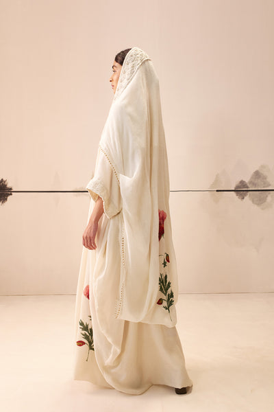 Printed Ivory Phiran + Attached Hood (E-01/TL-24)