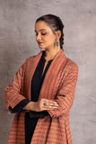 Old Rose Cotton Bagru Silk Mulmul Printed Jacket (PR-07D/JKT)