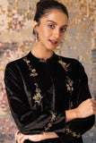 Black Velvet Embroidered Kurta Set (Vt-06)