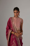 OLD ROSE DUPION EMBROIDERED BLOUSE (1 PC)