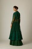 GREEN TULLE EMBROIDERED ANARKALI SET(3 PCS)