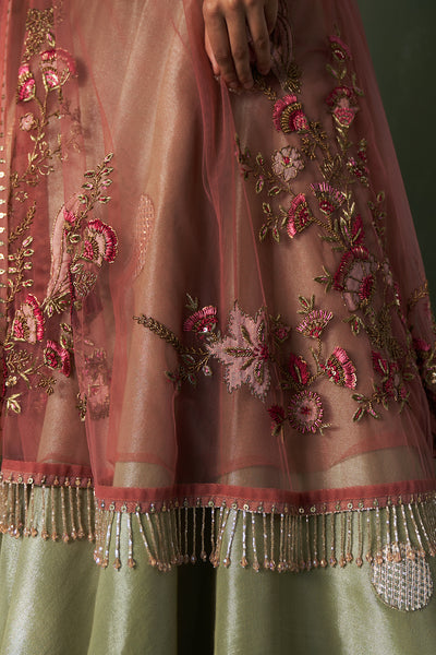 Mint green lehenga set (4 PCS)
