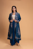 ELECTRIC BLUE EMB JACKET SET (1 PC)