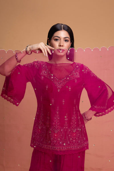 FALSA DUPION EMB. SHARARA SET (3PCS)
