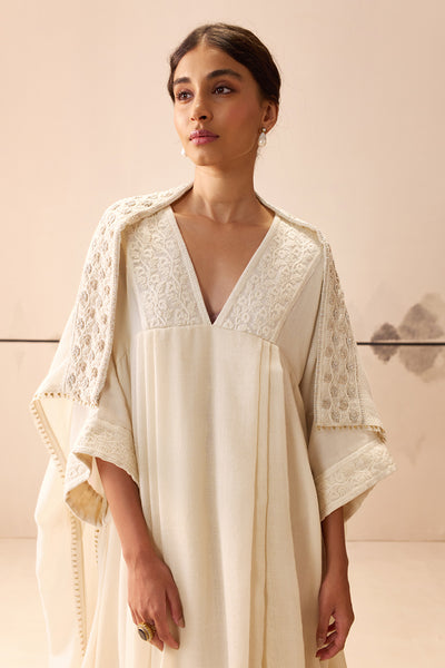 Printed Ivory Phiran + Attached Hood (E-01/TL-24)