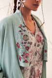 Aqua Melange Wool Embroidered Jacket (SH-03/JKT)