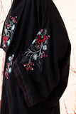 Black Melange Embroidered Jacket Set (Sh-03/jkt)