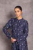 BLUE VISCOSE DUPION TUNIC ( DC-01A)