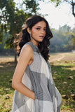 BLACK AND WHITE CHECK COTTON DRESS(CM-03A/DRS)