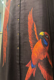 BROWN DUPION PRINTED JACKET ( AJP-08B) (1 PC)