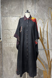 BLACK DUPION PRINTED KAFTAN ( AJP-16B) (1 PC)