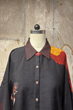 BLACK DUPION PRINTED KAFTAN ( AJP-16B) (1 PC)