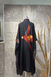 BLACK DUPION PRINTED KAFTAN ( AJP-16B) (1 PC)
