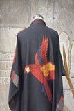 BLACK DUPION PRINTED KAFTAN ( AJP-16B) (1 PC)