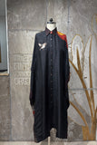 BLACK DUPION PRINTED KAFTAN WITH PRINTED BIRDS & EMB. DETAILS(AJP-16) (1 PC)