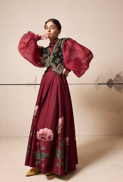 Ruby printed skirt set (E-11/TL-25)