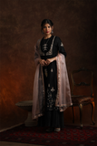 Stunning & Exquisite Black Embroidered Kurta Set (YMN-15)