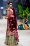 Mint tissue embroidered lehenga  set (DMT-05) (KASH-08, DMT-05 & MM-15)