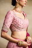 OLD ROSE EMBROIDERED LEHENGA SET ( FB-35)