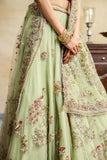 MINT TULLE HEAVY EMBROIDERED LEHANGA SET ( SK -16A )