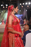 Red double layered embroidered lehenga set (FB-03, FB-05)