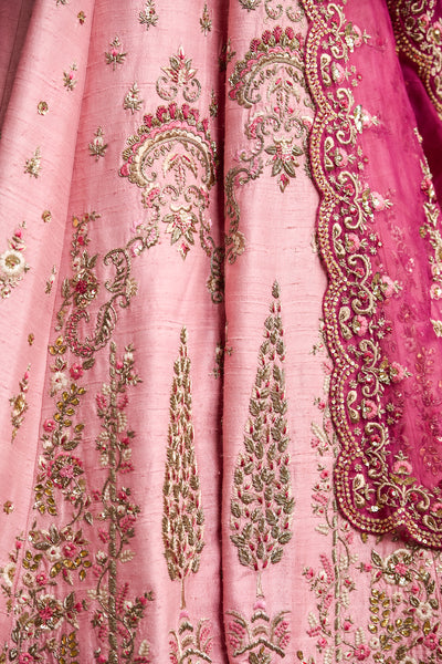 OLD ROSE EMBROIDERED LEHENGA SET ( FB-35)