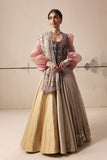 Ruby embroidered jacket and gold and silver lehenga set (E-25/TL-103)