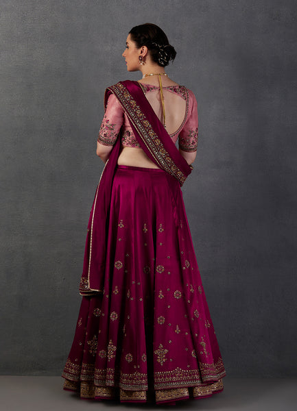 FALSA DOUBLE LAYERED EMBROIDERED LEHENGA SET ( FB-01A)