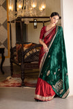 EMERALD SILK VELVET EMBROIDERED DUSHALA ( DUS-63 )