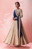 BLUE WOOLEN EMBROIDERED DUSHALA ( SHAWL-09 )