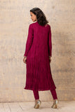 FALSA CRINKLED SILK EMBROIDERED  KURTA SET (SLK-01)