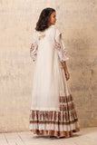 IVORY CHANDERI FOIL PRINTED & EMBROIDERED KURTA SET ( NR-05 )