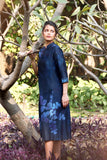 INDIGO BLUE CYANOTYPE FERN PRINTED TUNIC (1 PC)