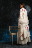IVORY EMBROIDERED KURTA SET (3 PCS)