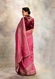 HOT PINK EMBROIDERED SAREE SET (3 PCS)