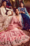 OLD ROSE SILK CHANDERI LOTUS PRINTED ANARKALI SET (3 PCS)