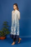 Floral Printed Kurta With Buttoned Down Side Slits. Ivory