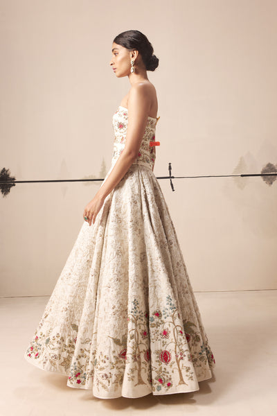 Ivory embroidered lehenga set (E-25/TL-118)