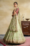 MINT TULLE HEAVY EMBROIDERED LEHANGA SET ( SK -16A )