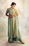 Fascinating Sage Green Embroidered Kurta Set (KK-20A)